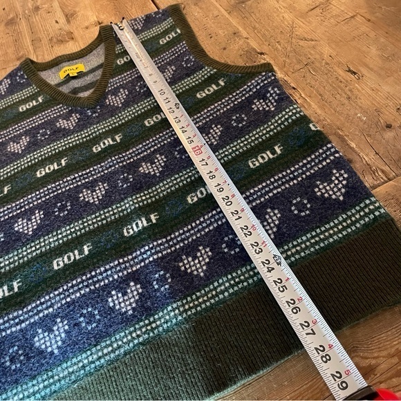 rare Golf Wang Hearts Sweater Vest Tyler, the Creator Men's Large Green Purple - Picture 5 of 6